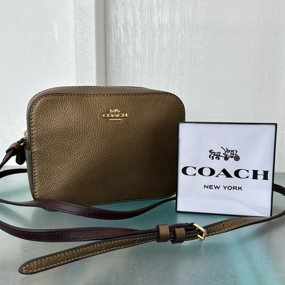 Coach Handbags - Coach Metallic Crossbody Camera Bag EUC